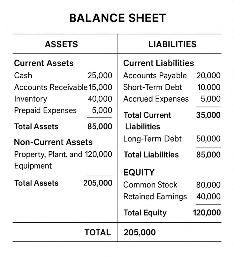 sample of account format